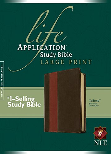 NLT Life Application Study Bible, Second Edition, Large Print, TuTone (Red Letter, LeatherLike, Brown/Tan) - Click to Buy