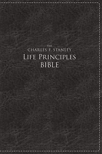 NKJV, The Charles F. Stanley Life Principles Bible, Large Print, Leathersoft, Black: Large Print Edition - Click to Buy
