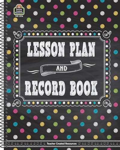 Teacher Created Resources TCR3716 Chalkboard Brights Lesson Plan and Record Book, Paper, Multi 8.5 inches X 11 inches - Click to Buy