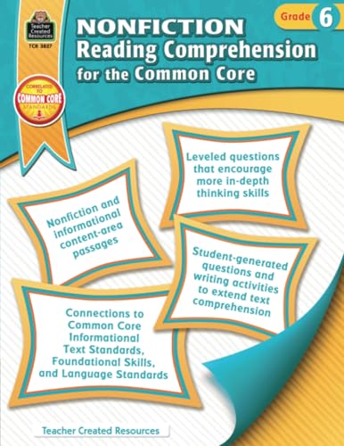 Nonfiction Reading Comprehension for the Common Core Grd 6