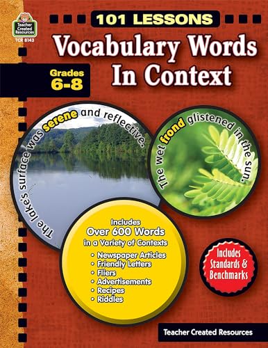 Vocabulary Words in Context: Grade 6-8 (101 Lessons) - Click to Buy