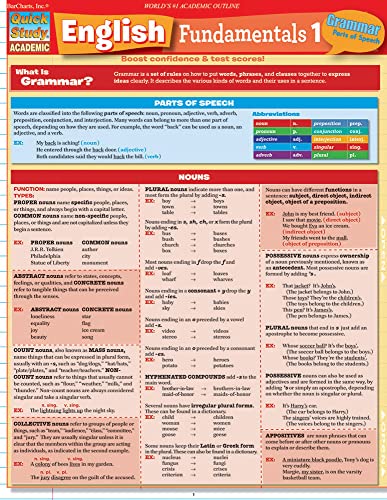 English Fundamentals 1 (Quick Study) - Click to Buy