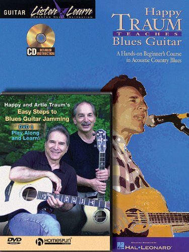 Happy Traum - Blues Guitar Bundle Pack: Happy Traum Teaches Blues Guitar (Book/CD Pack) with Easy Steps to Blues Guitar Jamming (DVD) - Click to Buy