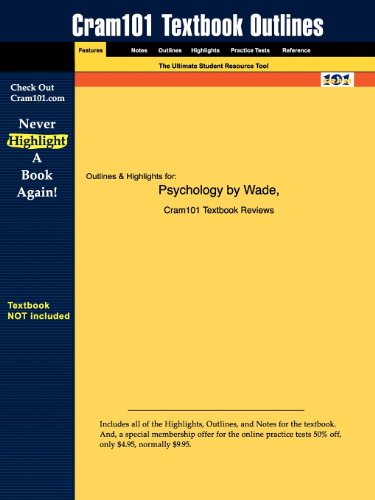 Outlines & Highlights for Psychology by Wade - Click to Buy