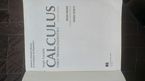 Single Variable Calculus, Early Transcendentals: By Jon Rogawski - Click to Buy