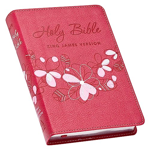 KJV Holy Bible, Compact Faux Leather Red Letter Edition - Ribbon Marker, King James Version, Pink (KJV Compact Editions) - Click to Buy