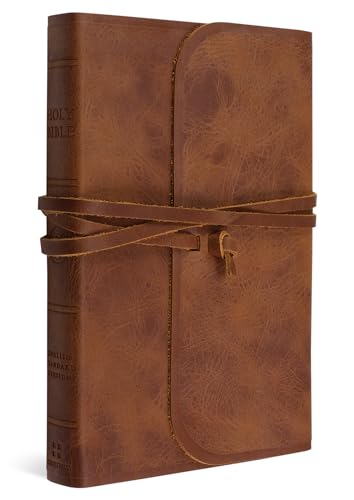 ESV Thinline Bible, Red Letter (Natural Leather, Brown, Flap with Strap) - Click to Buy