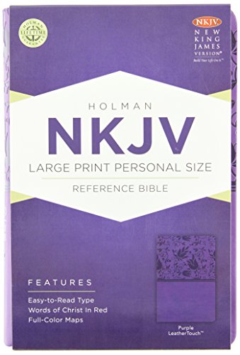 NKJV Large Print Personal Size Reference Bible, Purple LeatherTouch - Click to Buy