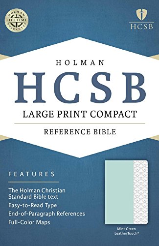 HCSB Large Print Compact Bible, Mint Green LeatherTouch - Click to Buy