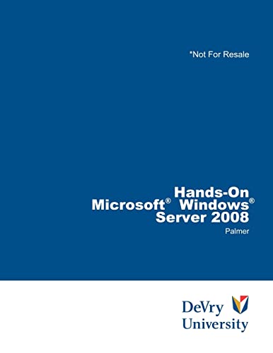 Bundle: Hands-On Microsoft® Windows® Server 2008 Administration + Microsoft® Windows Server Enterprise 2008 DVD Evaluation Unlimited Client 120 Day - Click to Buy