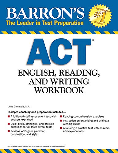 Barron's ACT English, Reading and Writing Workbook