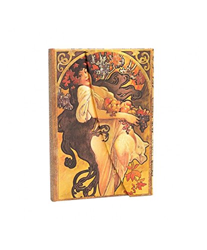Paperblanks Mucha Collection Autumn Maiden Mini Notebook with Unlined Pages - Click to Buy