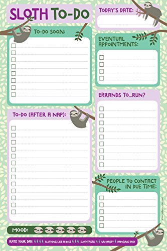 Sloth Notepad: To Do List - Click to Buy