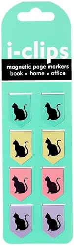Black Cats i-clips Magnetic Page Markers (Set of 8 Magnetic Bookmarks) - Click to Buy