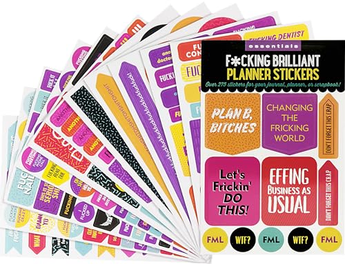 Essentials F*cking Brilliant Planner Stickers (275 stickers) - Click to Buy