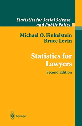 Statistics for Lawyers (Statistics for Social and Behavioral Sciences) - Click to Buy