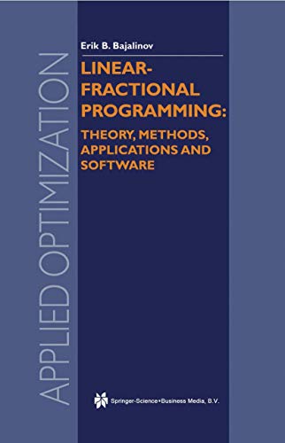 Linear-Fractional Programming Theory, Methods, Applications and Software (Applied Optimization) - Click to Buy