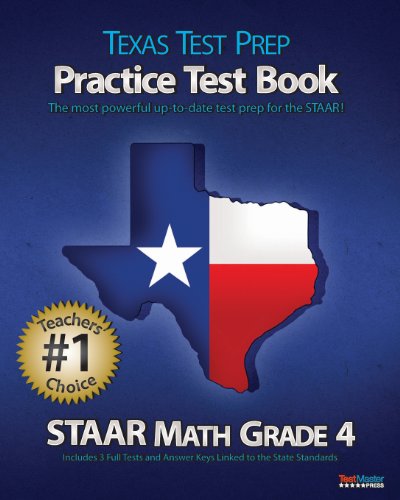 Texas Test Prep Practice Test Book STAAR Math Grade 4 - Click to Buy