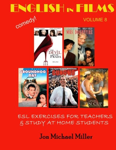 English in Films Volume 8 Comedy!: ESL Exercises for Teachers & Study at Home Students - Click to Buy