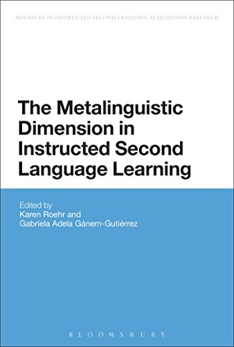 The Metalinguistic Dimension in Instructed Second Language Learning (Advances in Instructed Second Language Acquisition Research) - Click to Buy