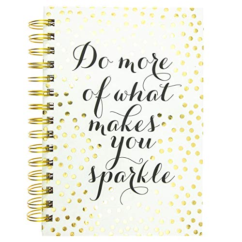 Graphique Designer Notebooks - "Do More of What Makes You Sparkle" - Spiral Bound Writing Journals for Offices, Schools, Classrooms, and More - Hard Cover with 160 Ruled Pages (6.25" x 8.25") - Click to Buy