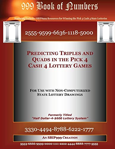 Predicting Triples and Quads in the Pick 4 Cash 4 Lottery Games: For Use With Non Computerized State Drawings - Click to Buy