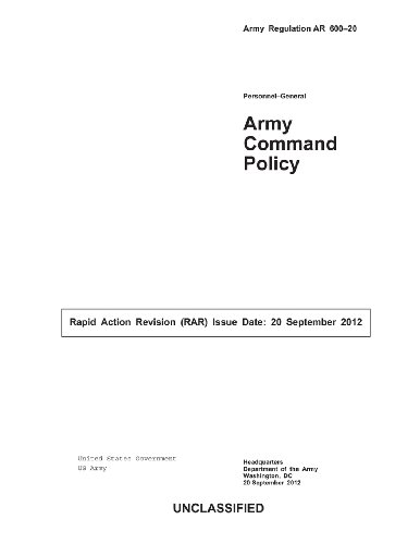 Army Regulation AR 600-20 Army Command Policy 20 September 2012