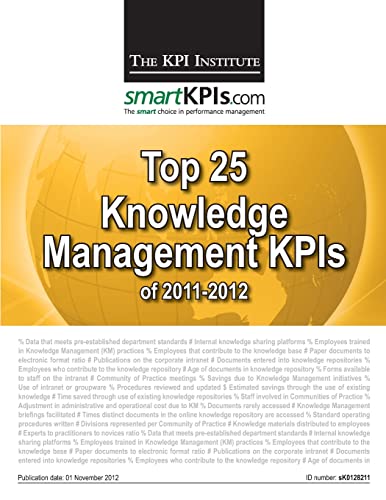 Top 25 Knowledge Management KPIs of 2011-2012 - Click to Buy