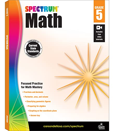 Spectrum Math Workbook, Grade 5 - Click to Buy