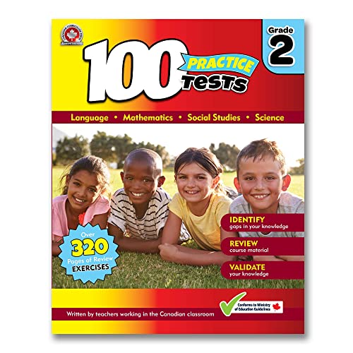 Grade 2 Workbook: Math, Language, Social Studies, Science: 100 Tests workbook covers key curriculum concepts: Written by teachers working in the Canadian classroom