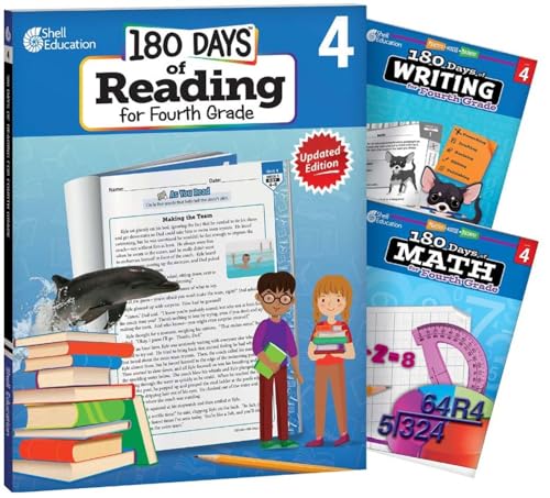 180 Days(tm) Reading, Writing and Math for Grade 4: 3-Book Set: Practice, Assess, Diagnose (180 Days of Practice) - Click to Buy