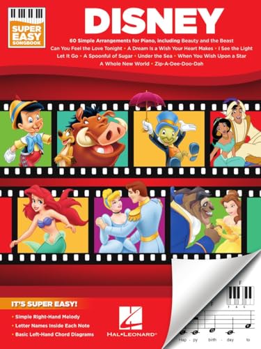 Disney - Super Easy Songbook - Disney Piano Music Book with Accessible Arrangements - Easy-to-Play Piano Sheet Music Book - Click to Buy