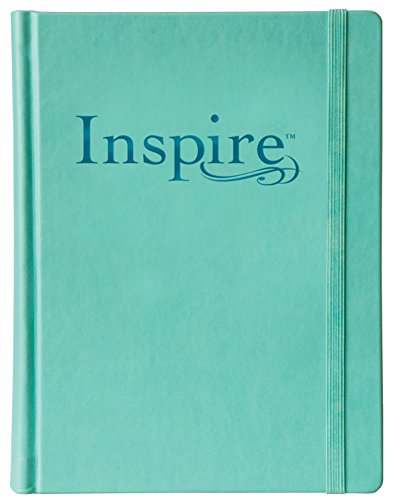 Inspire Bible NLT (Hardcover LeatherLike, Aquamarine): The Bible for Coloring & Creative Journaling - Click to Buy