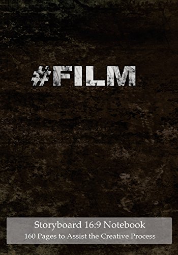 Storyboard 16:9 Notebook 120 Pages to Assist the Creative Process: 7"x10" Notebook with black grunge cover, 4 frames per page ideal for filmmakers, advertisers, animators - Click to Buy