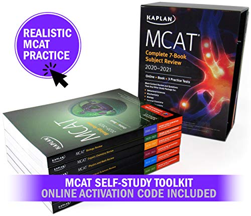 MCAT Self-Study Toolkit 2020-2021: Complete 7-Book Subject Review + 6 Practice Tests + Adaptive Qbank (Kaplan Test Prep) - Click to Buy