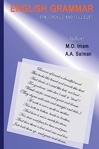 English Grammar For Schools and Colleges - Click to Buy