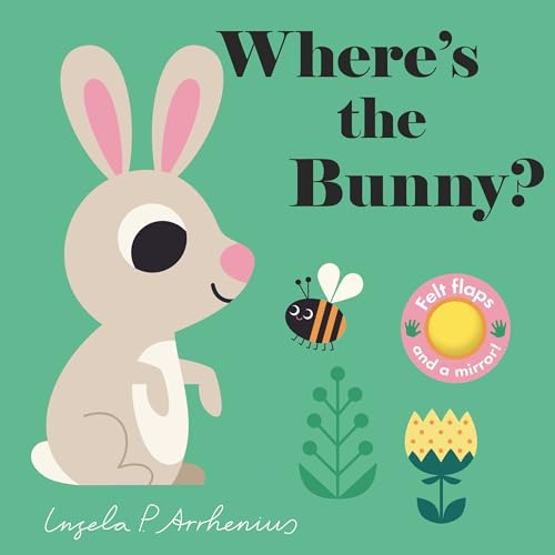 Where's the Bunny?: (An Interactive, Sensory Lift-the-Flap Book with Felt Flaps and a Mirror for Babies & Toddlers. Easter Basket Stuffer Book with a Duckling, Puppy, & Mouse.) - Click to Buy