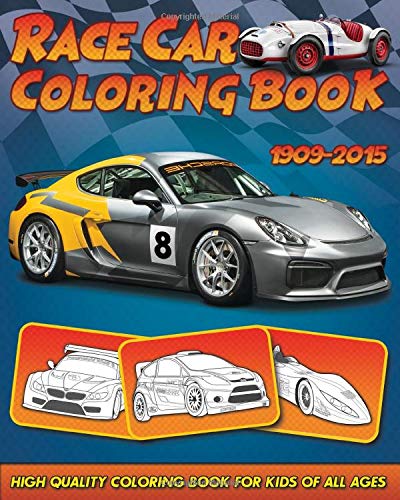 Race Car Coloring Book: 30 High Quality Race Car Design for Kids of All Ages - Click to Buy