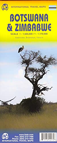 1. Botswana & Zimbabwe Travel Reference Map 1:1,5M/1:1,1M (International Travel Maps) - Click to Buy