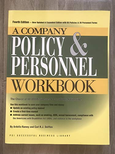 Company Policy and Personnel Workbook