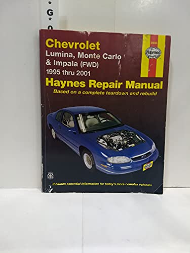 Chevrolet Lumina, Monte Carlo and Front-Wheel Drive Impala Automotive Repair Manual: 1995 Through 2001 - Click to Buy