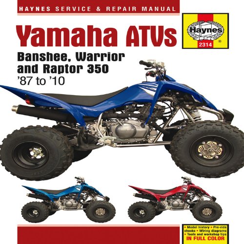 Haynes Yamaha Banshee, Warrior and Raptor 350 ATV: Service and Repair Manual '87 - '10 - Click to Buy