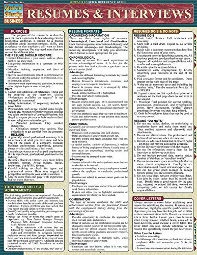 Resumes & Interviews (Quickstudy: Business) - Click to Buy