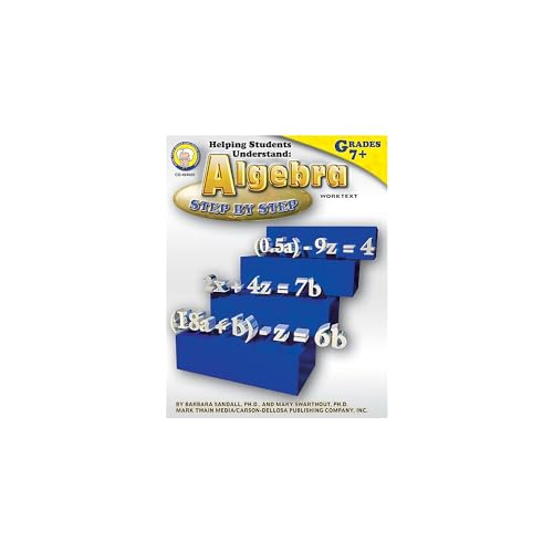 Mark Twain 7th Grade Algebra Workbook, Math Book Covering Algebraic Expressions, Graphing, Number Systems and Properties, Roots, and More, Mathematics Classroom or Homeschool Curriculum - Click to Buy