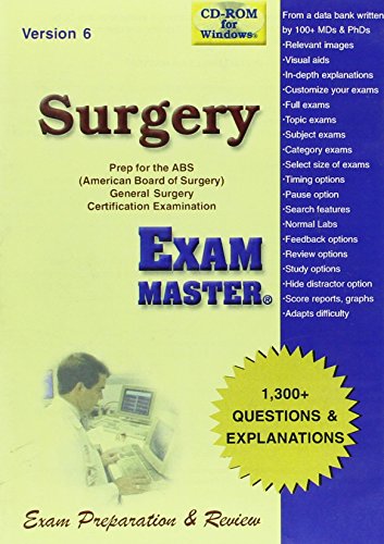 Surgery: Prep for the American Board of Surgery General Surgery Certification Examination for Windows, Version 6 - Click to Buy