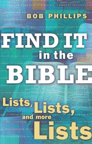 Find It in the Bible: Lists, Lists, and Lists - Click to Buy