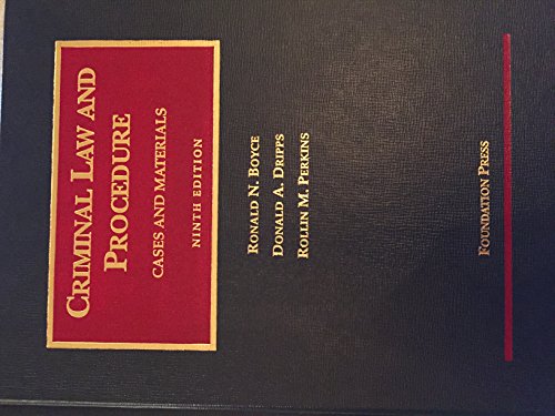 Criminal Law and Procedure: Cases and Materials - Click to Buy