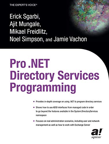Pro .NET Directory Services Programming - Click to Buy