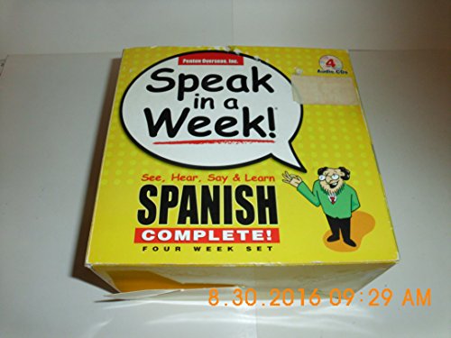 Speak in a Week!: See, Hear, Say & Learn Spanish: 4 week Set (Spanish Edition) - Click to Buy