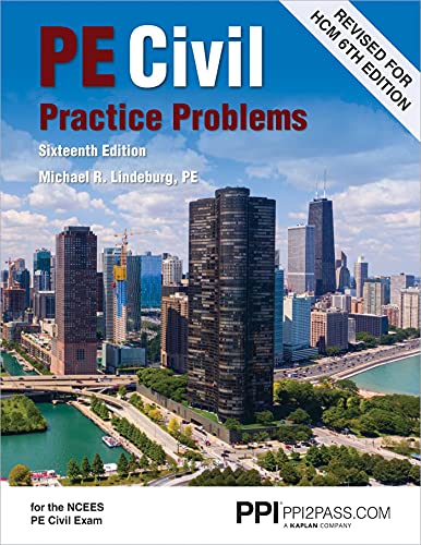 PPI PE Civil Practice Problems, 16th Edition – Comprehensive Practice for the NCEES PE Civil Exam - Click to Buy